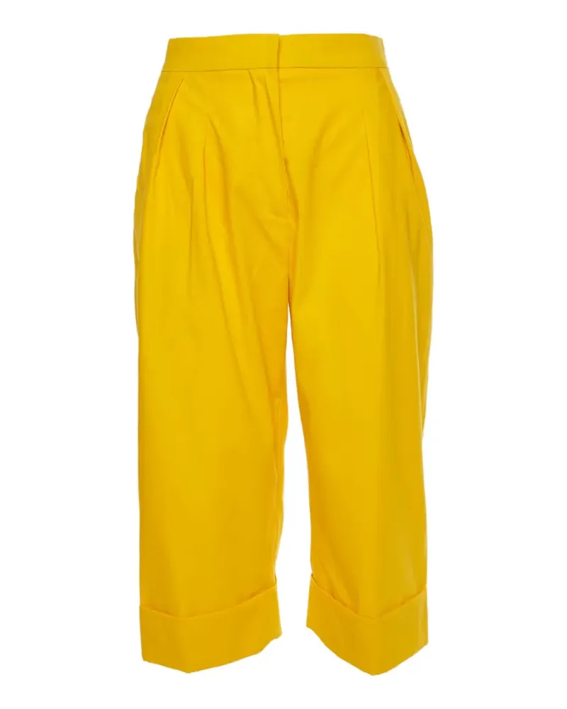 Max Mara Caprihose mit Falten - Gelb Gelb