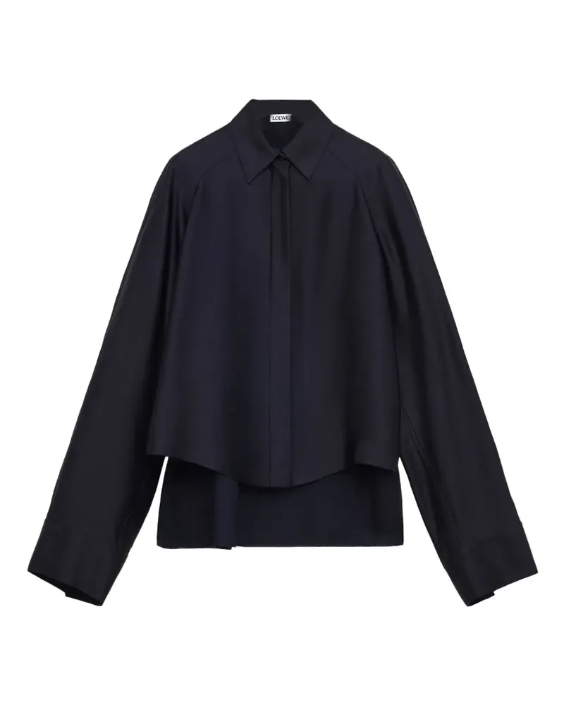 Loewe cape long-sleeve shirt - Blau Blau