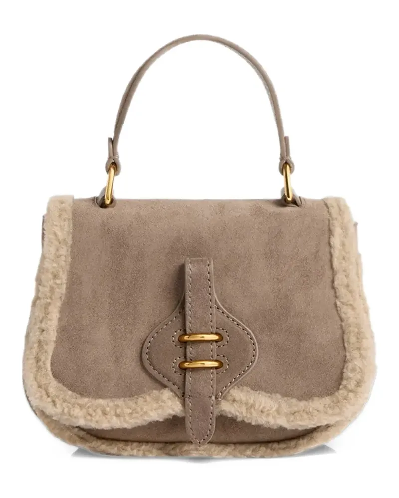 Coccinelle Handtasche mit Shearling - Nude Nude