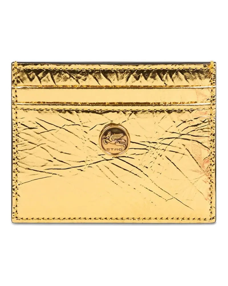 Etro Laminiertes Kartenetui - Gold Gold