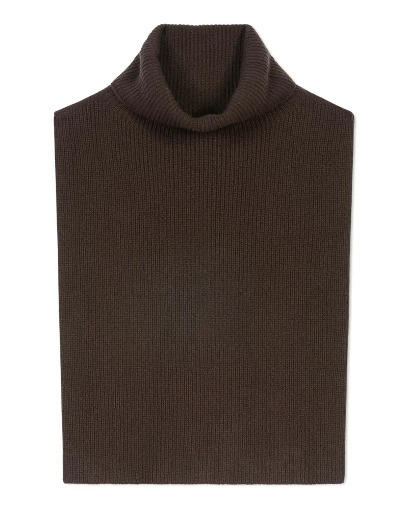 Eric Bompard Gerippter Strickschal mit Rollkragen - Braun Braun