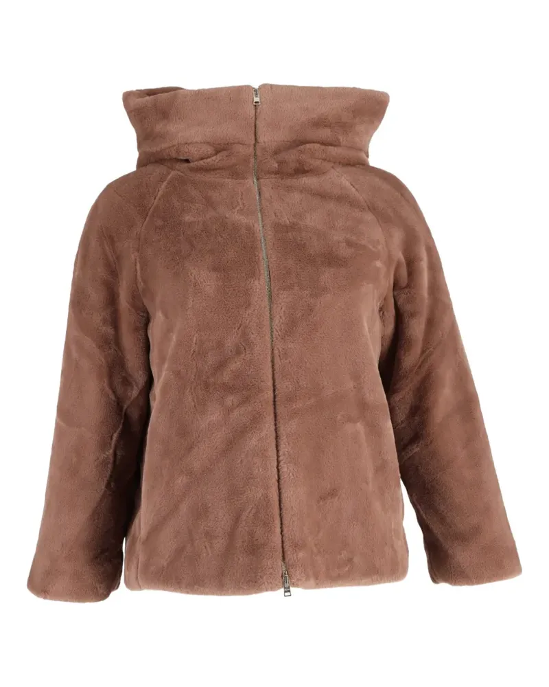 Herno hooded faux-fur jacket - Braun Braun