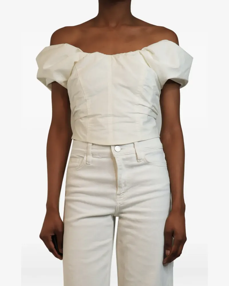 A.L.C. off-shoulder cropped top - Weiß Weiß