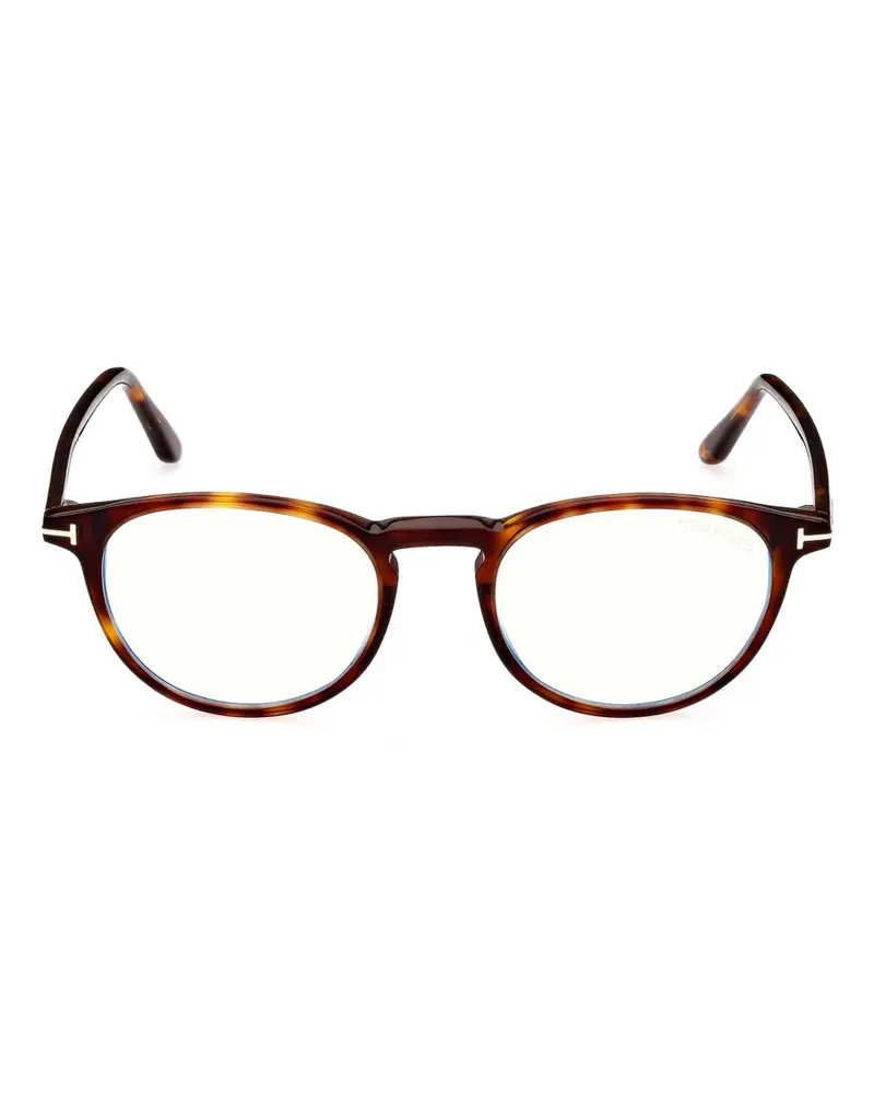Tom Ford Brille mit rundem Gestell - Braun Braun