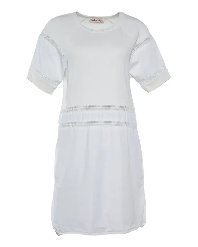 See by Chloé lace-insert dress - Weiß Weiß