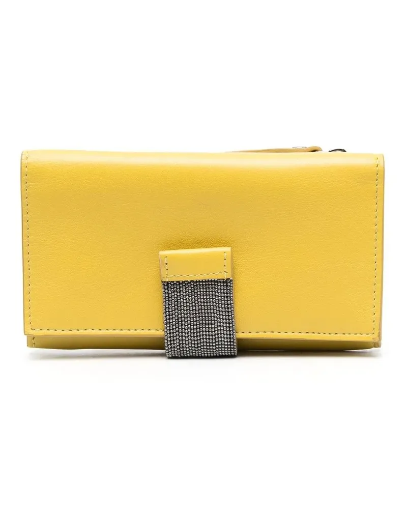 Fabiana Filippi Portemonnaie mit Perlen - Gelb Gelb