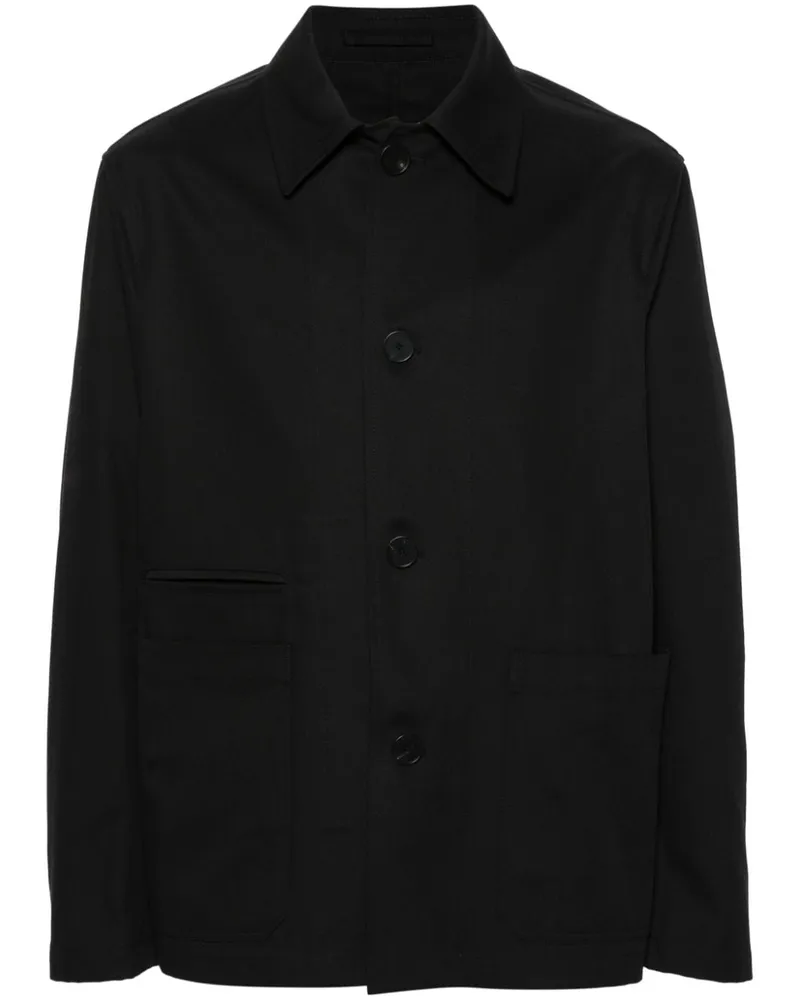 Lanvin Jacke aus Twill - Schwarz Schwarz