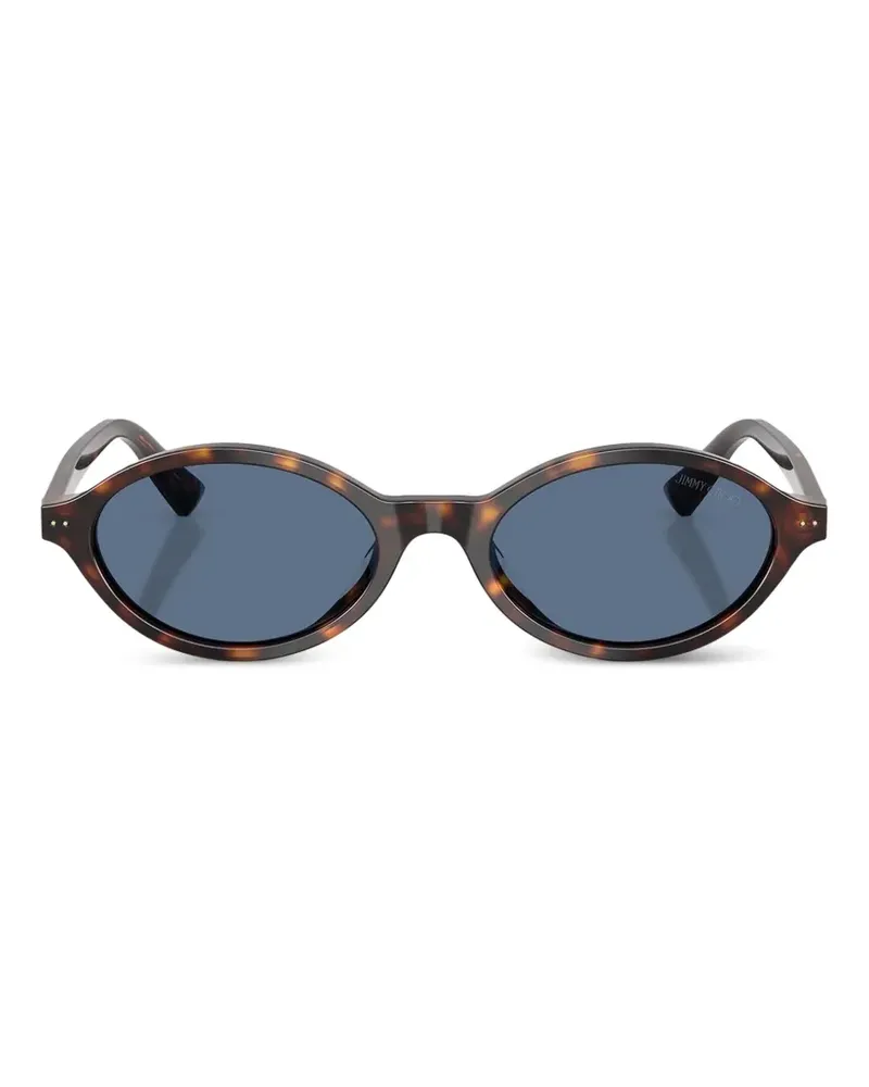 Jimmy Choo Marais Sonnenbrille mit ovalem Gestell - Braun Braun