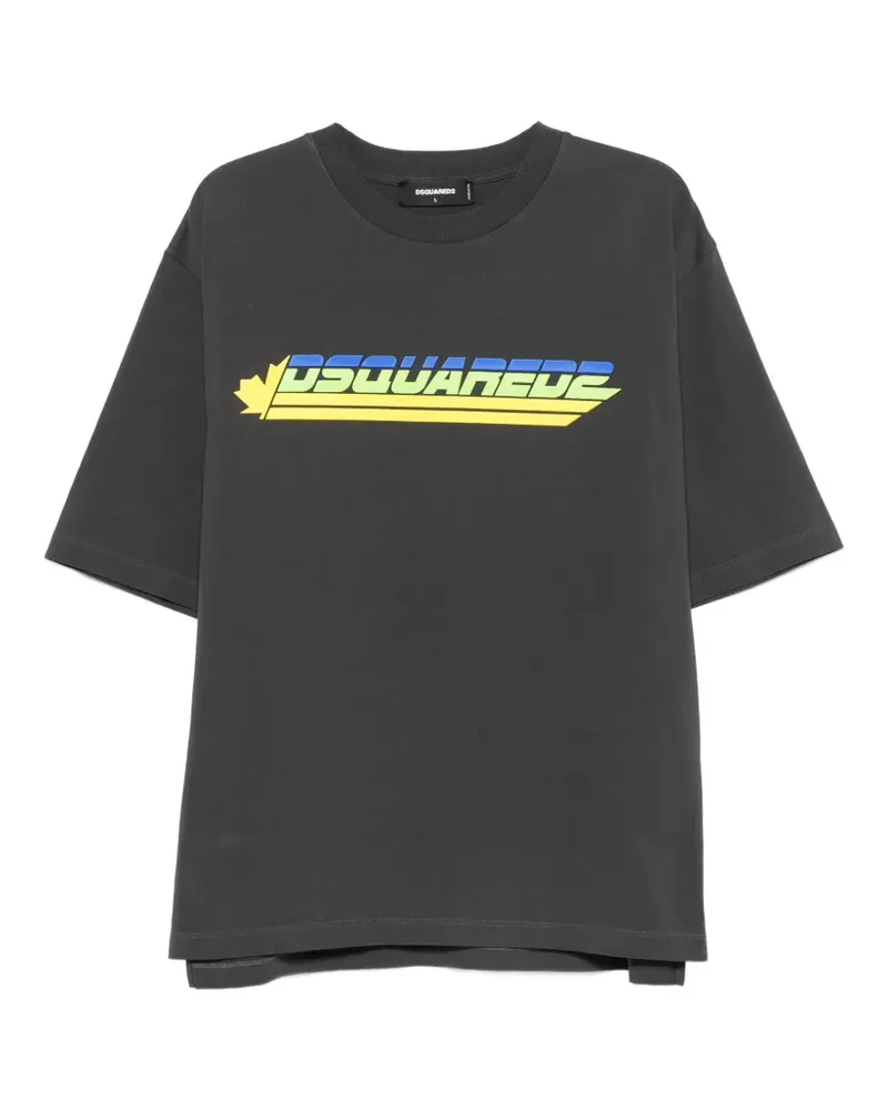 Dsquared2 T-Shirt mit Logo-Print - Grau Grau