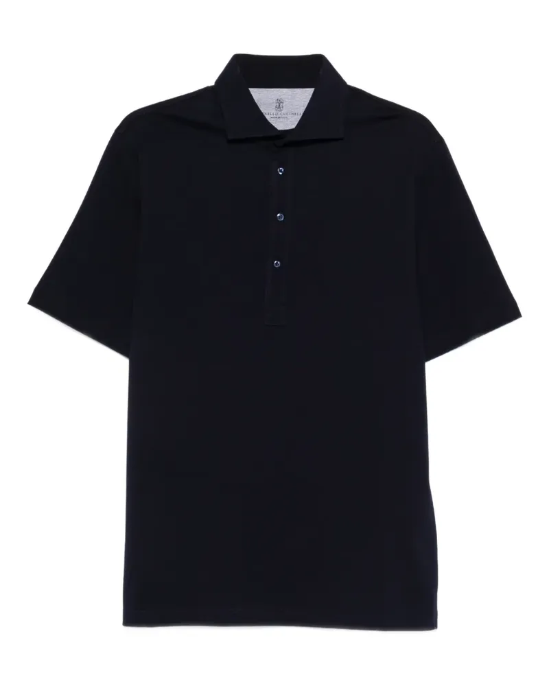 Brunello Cucinelli button-up polo shirt - Blau Blau