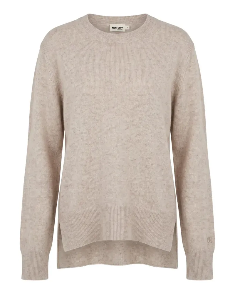 Not Shy Fein gestrickter Kaschmirpullover - Nude Nude