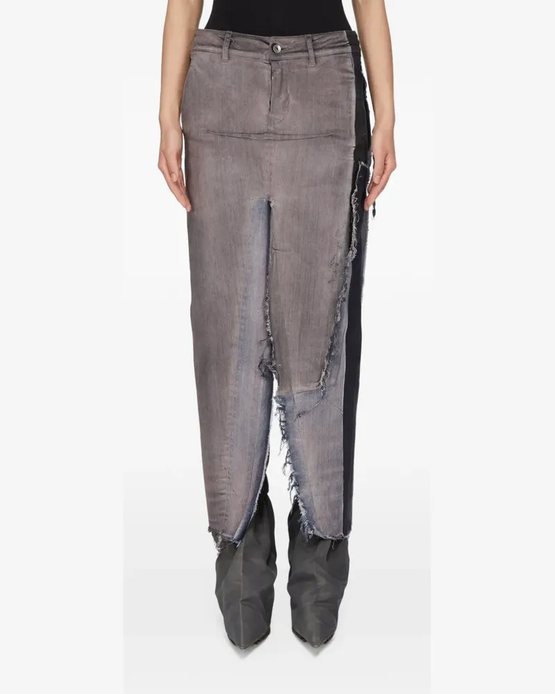 Rick Owens Deconstructed Maxirock mit ausgefransten Kanten - Rosa Rosa