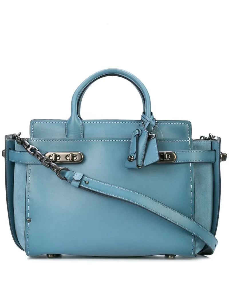Coach Double Swagger tote - Blau Blau
