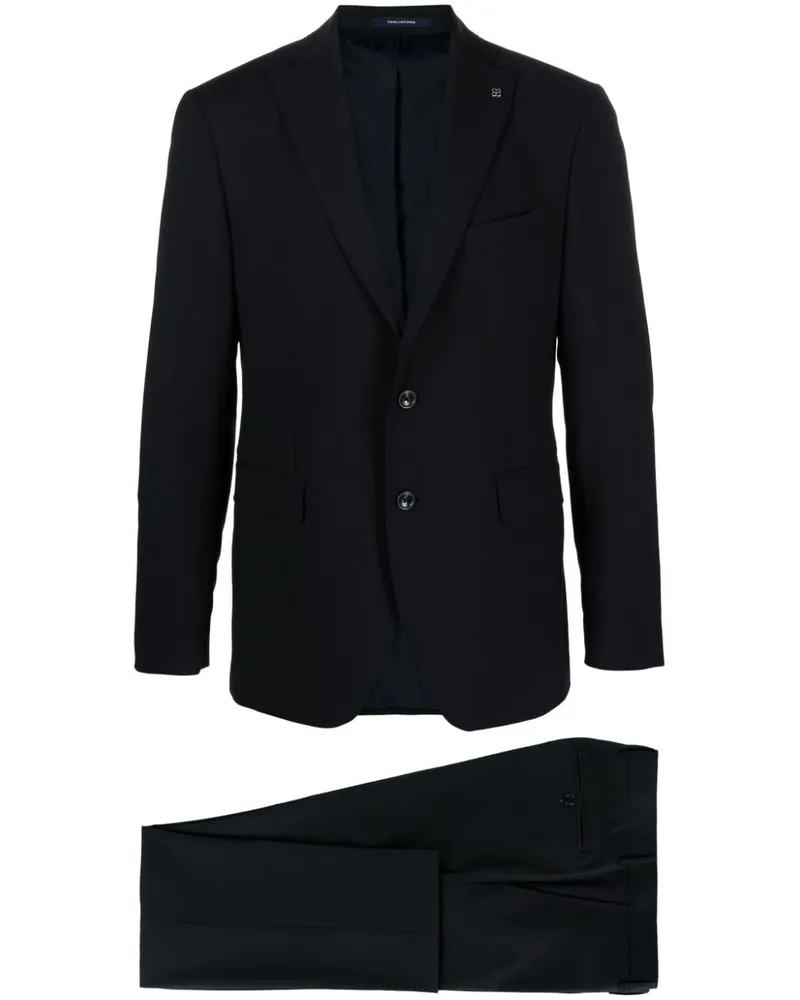 Tagliatore Einreihiger Anzug mit Anstecknadel - Blau Blau
