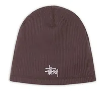 Skullcap Beanie mit Totenkopf - Braun