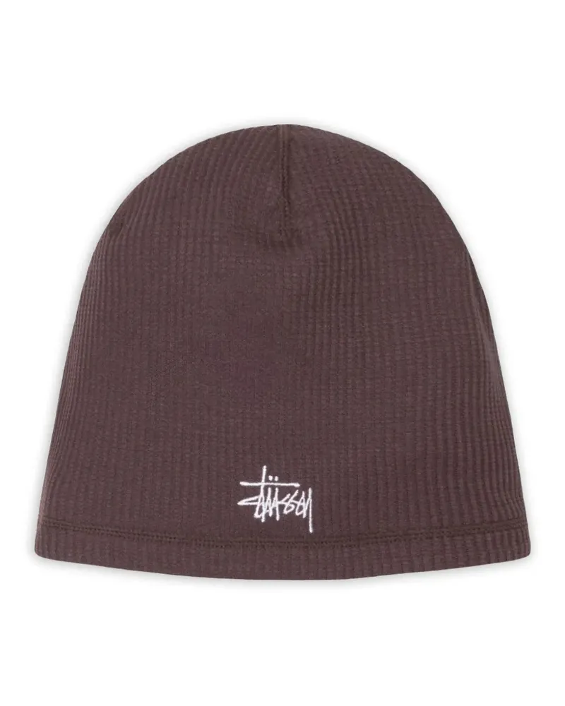 Stüssy Skullcap Beanie mit Totenkopf - Braun Braun