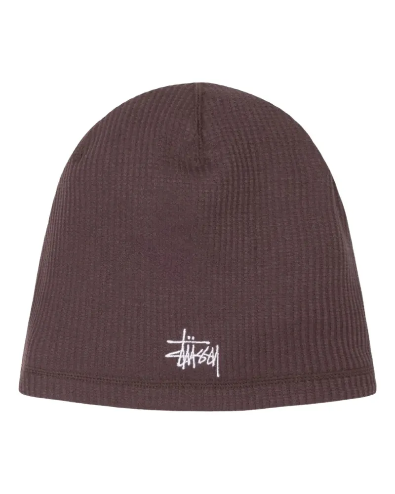 Stüssy Skullcap Beanie mit Totenkopf - Braun Braun