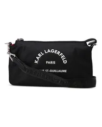 Karl Lagerfeld rubberised-logo cross body bag Schwarz