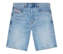 Gerade Jeans-Shorts mit Logo-Patch