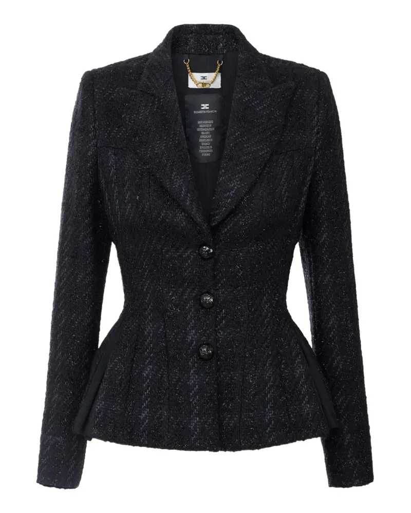 Elisabetta Franchi Jacke aus Tweed - Schwarz Schwarz