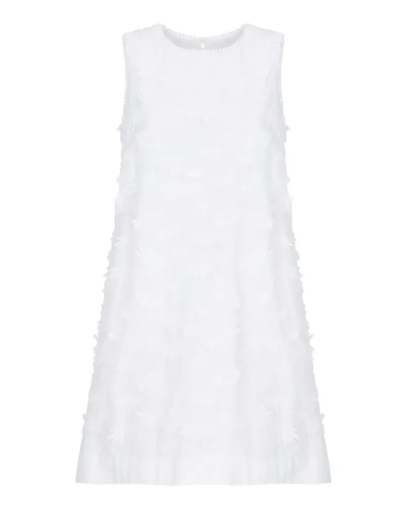 P.A.R.O.S.H. P.A.R.O H. floral-embroidered sleeveless mini dress - Weiß Weiß