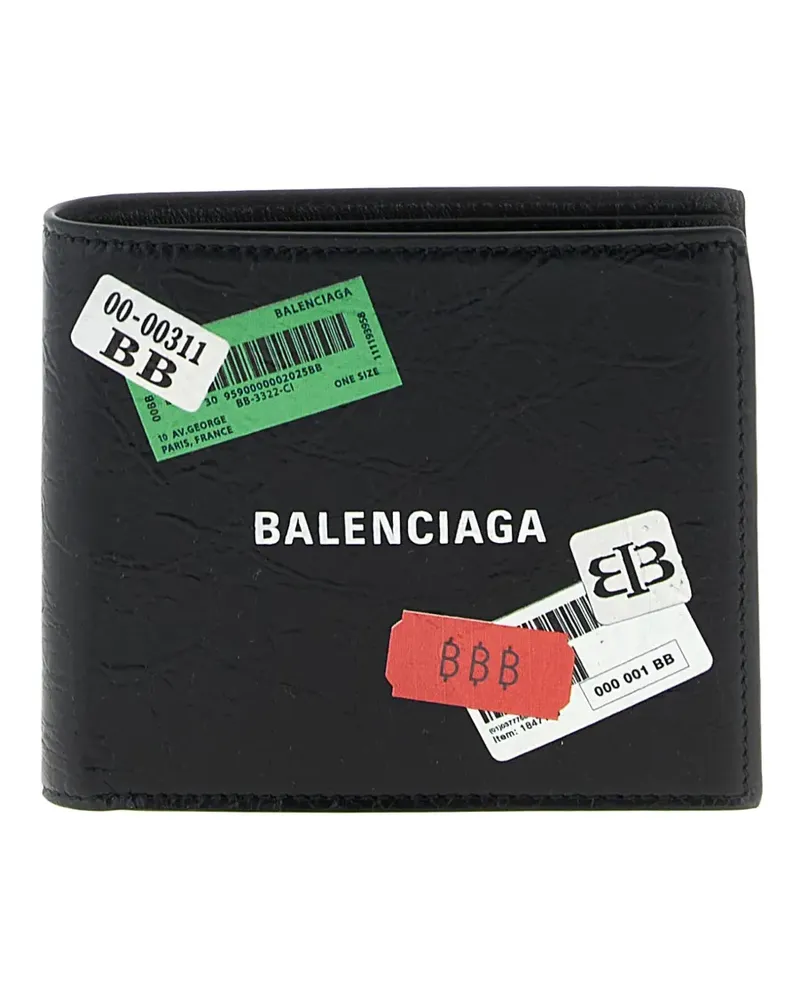 Balenciaga embellished lambskin wallet - Schwarz Schwarz