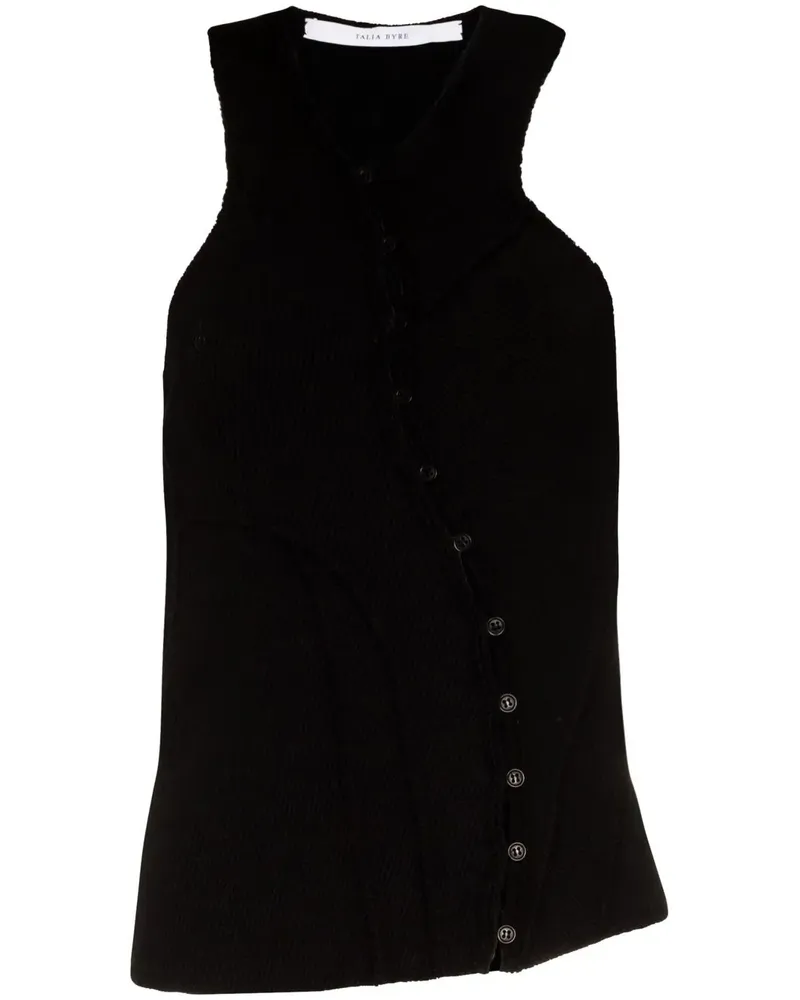 Talia Byre Asymmetrisches Top - Schwarz Schwarz
