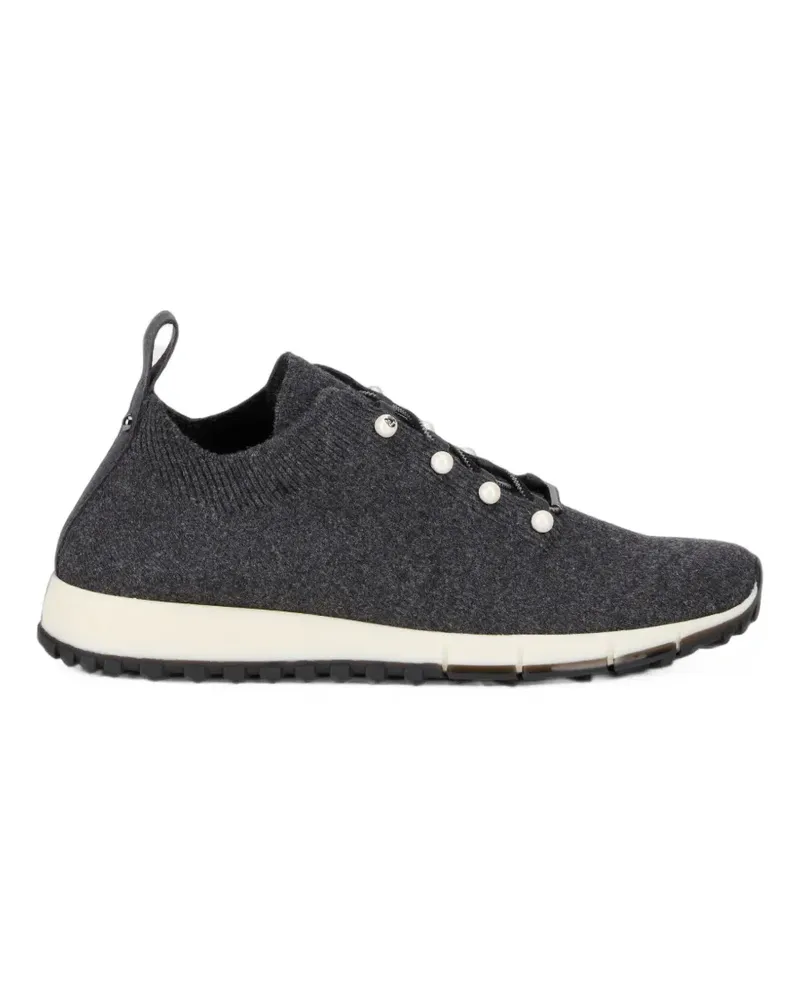 Jimmy Choo Kaschmir-Sneakers mit Perlen - Grau Grau