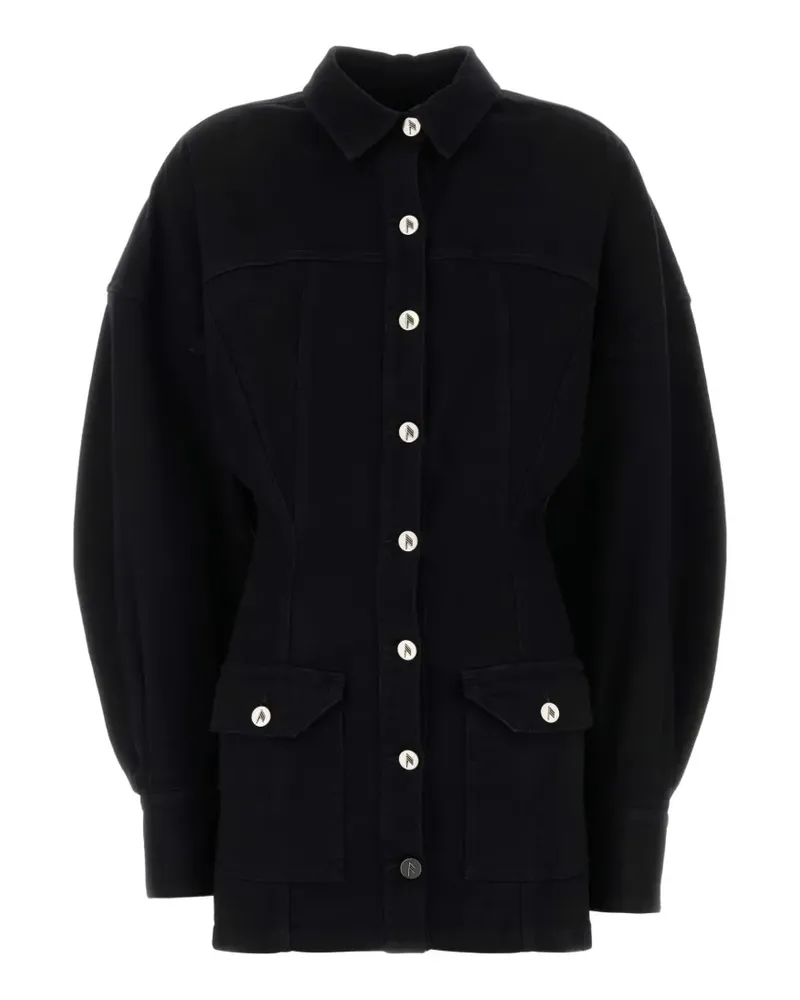 ATTICO Geknöpftes Minikleid - Schwarz Schwarz