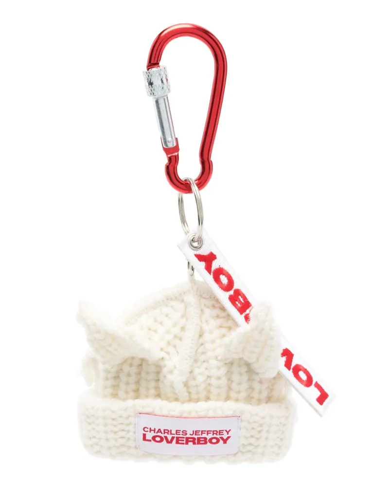 Charles Jeffrey Loverboy Chunky Ears Beanie Schlüsselanhänger - Weiß Weiß