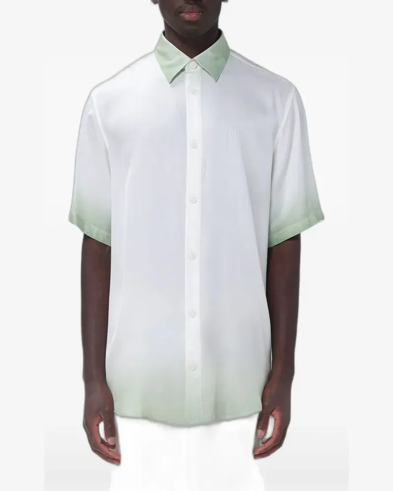 Emporio Armani ombré-effect short-sleeve shirt - Weiß Weiß