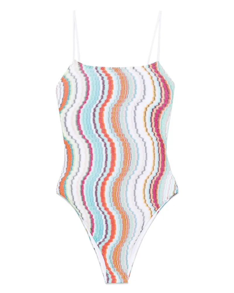Missoni Gemusterter Badeanzug - Blau Blau