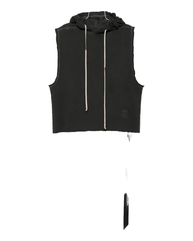 DRKSHDW by Rick Owens sleeveless drawstring hoodie - Schwarz Schwarz