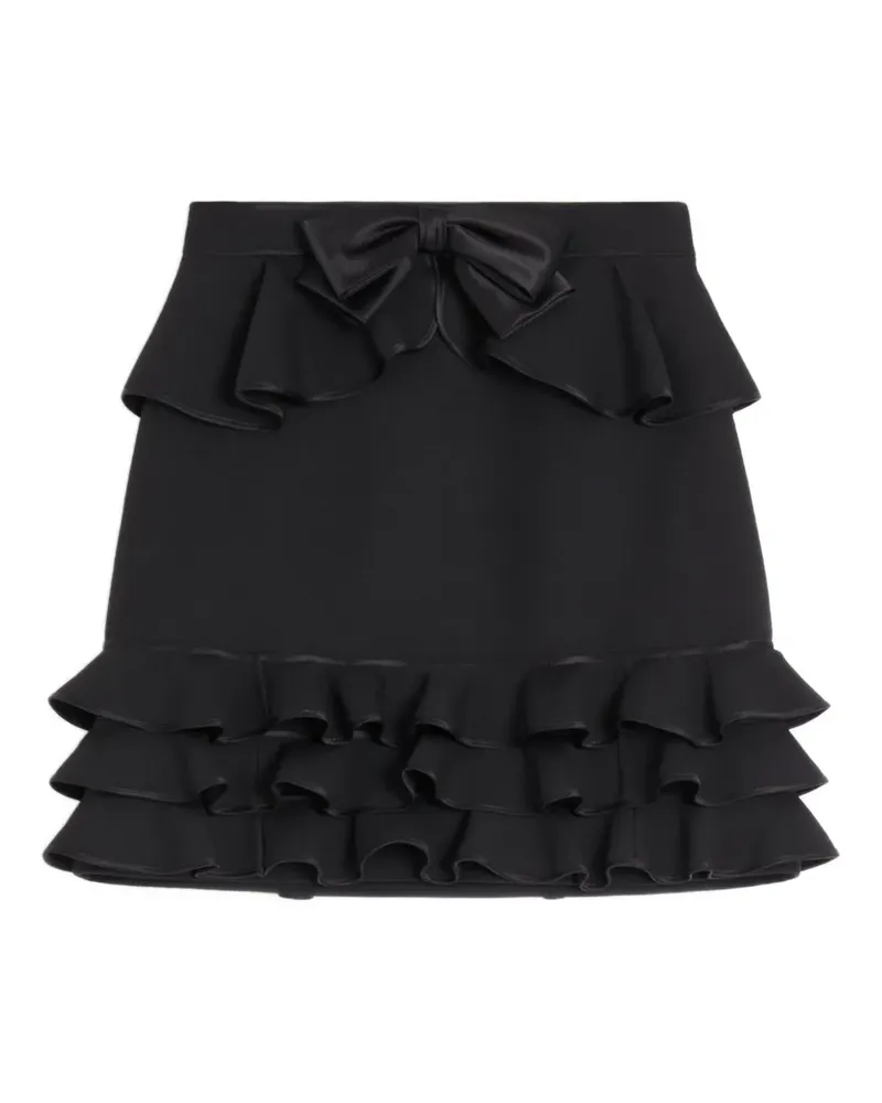 Valentino Garavani Minirock mit Rüschen - Schwarz Schwarz