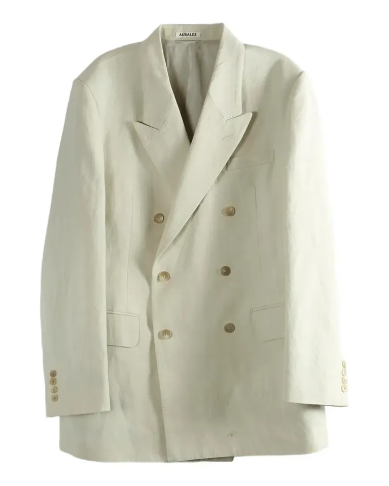 AURALEE double-breasted blazer - Nude Nude