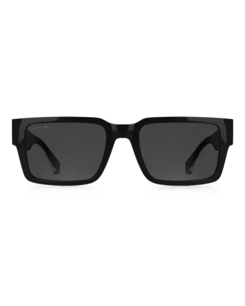 Lacoste logo-plaque square-frame sunglasses - Schwarz Schwarz