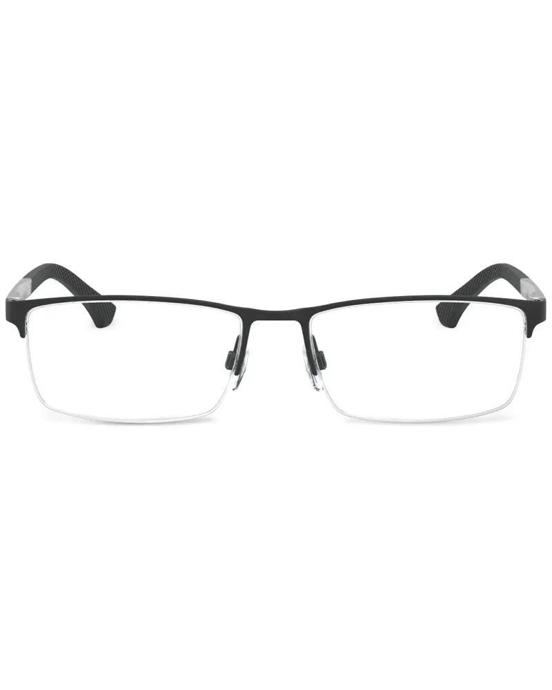 Emporio Armani Brille mit eckigem Gestell - Schwarz Schwarz