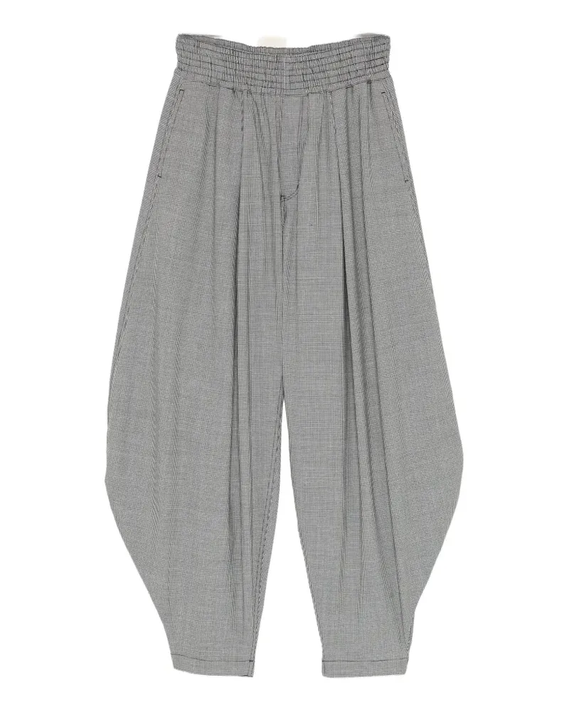 Comme des Garçons houndstooth-pattern balloon trousers - Schwarz Schwarz
