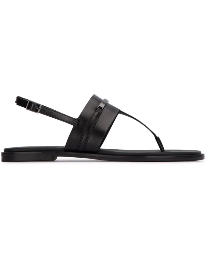 Calvin Klein Sandalen mit Logo-Schild - Schwarz Schwarz
