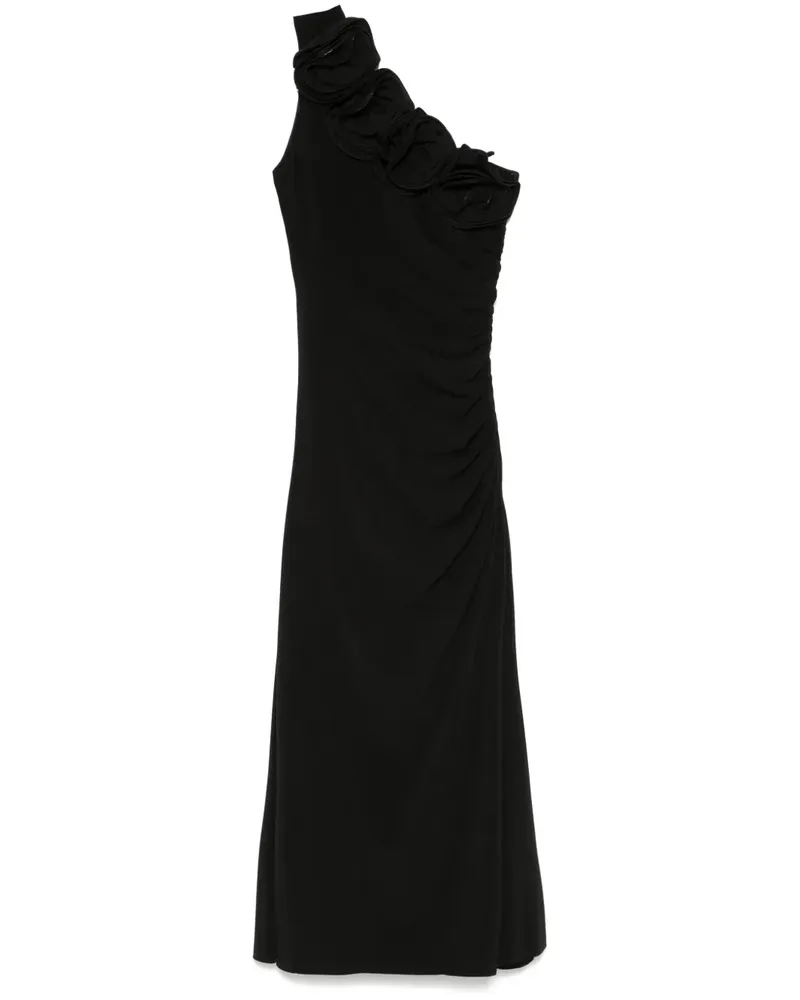 NISSA Maxikleid mit Blumenapplikation - Schwarz Schwarz