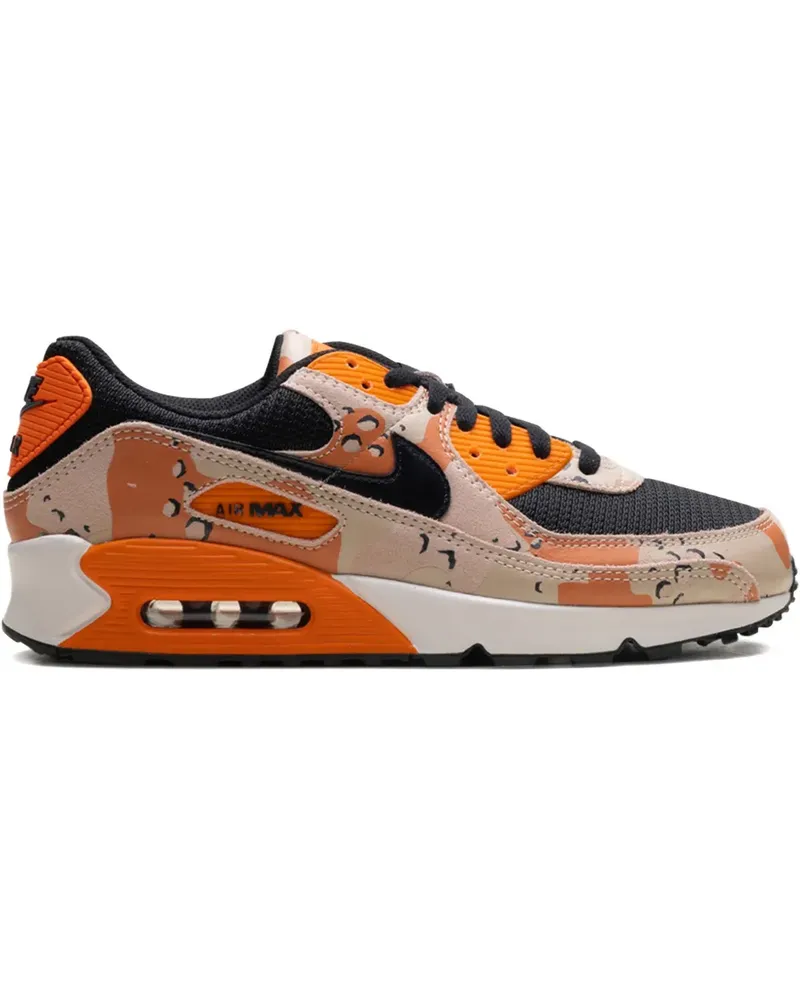 Nike Air Max 90 Premium "Bio Beige/Safety Orange/Phantom/Black" Sneakers Orange