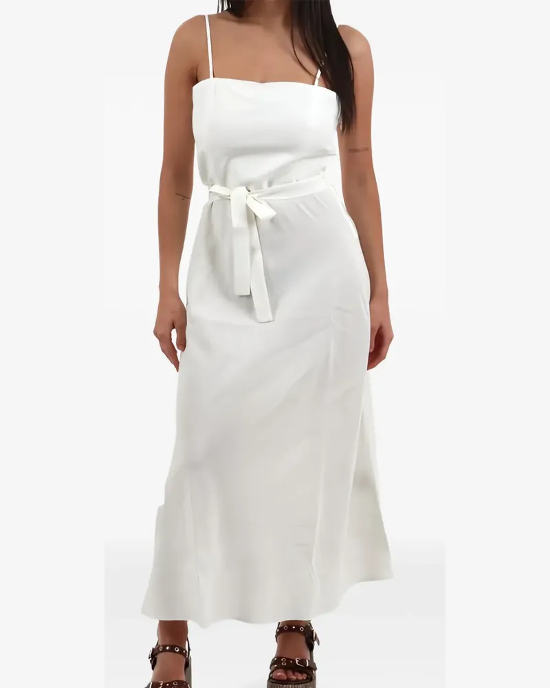 MARELLA belted spaghetti-strap dress - Weiß Weiß