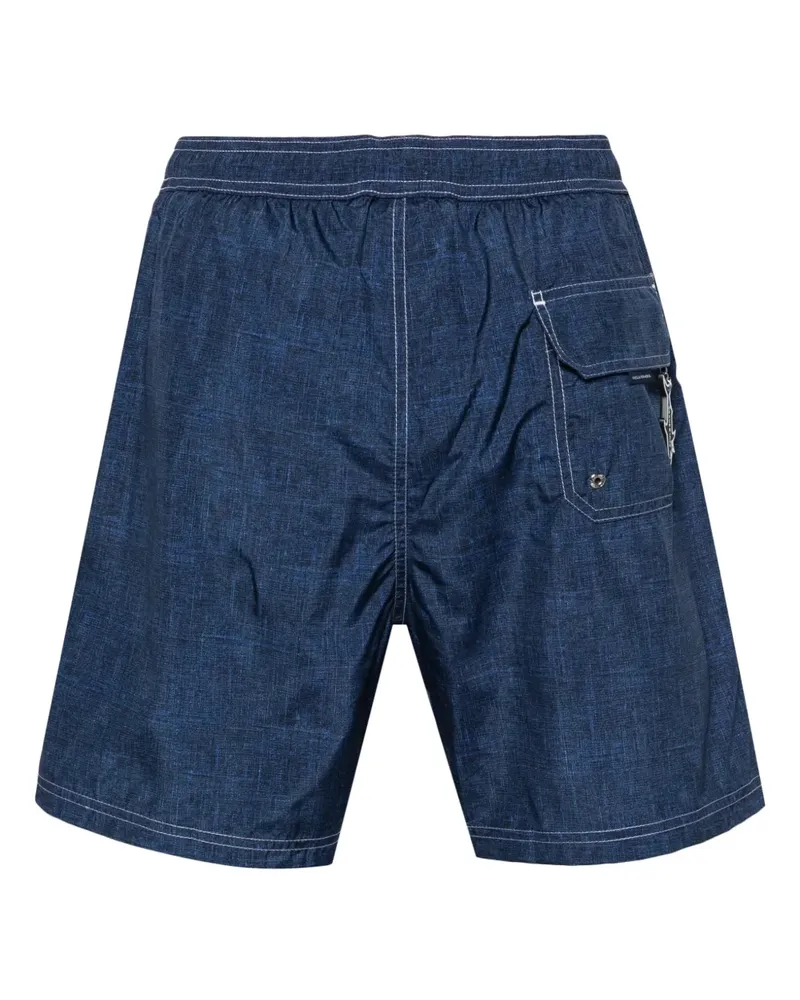 Paul & Shark Badeshorts mit Hai-Anhänger - Blau Blau