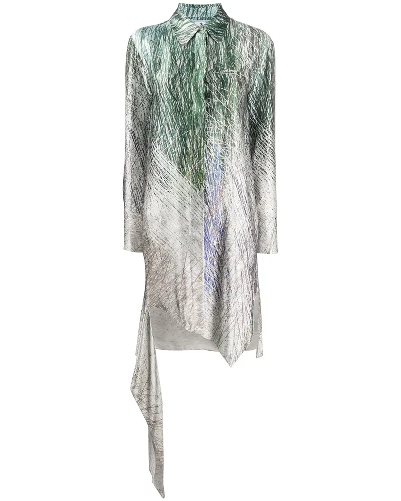 OFF-WHITE Asymmetrisches Hemdkleid - Grau Grau