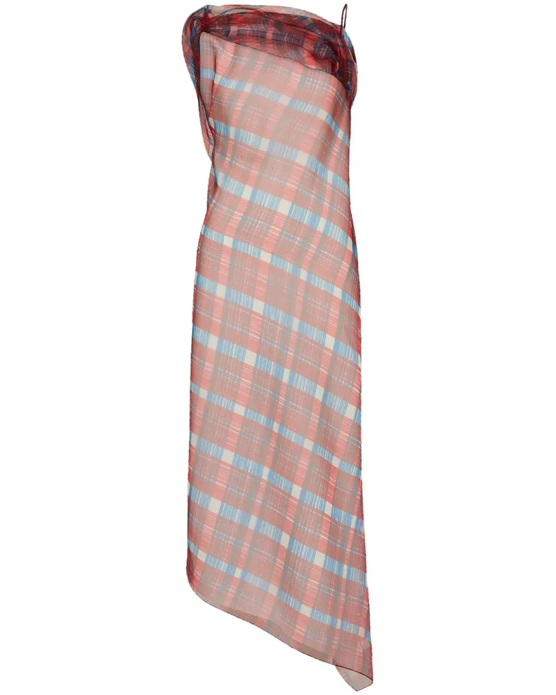 Ferragamo Kleid mit asymmetrischem Saum - Rot Rot