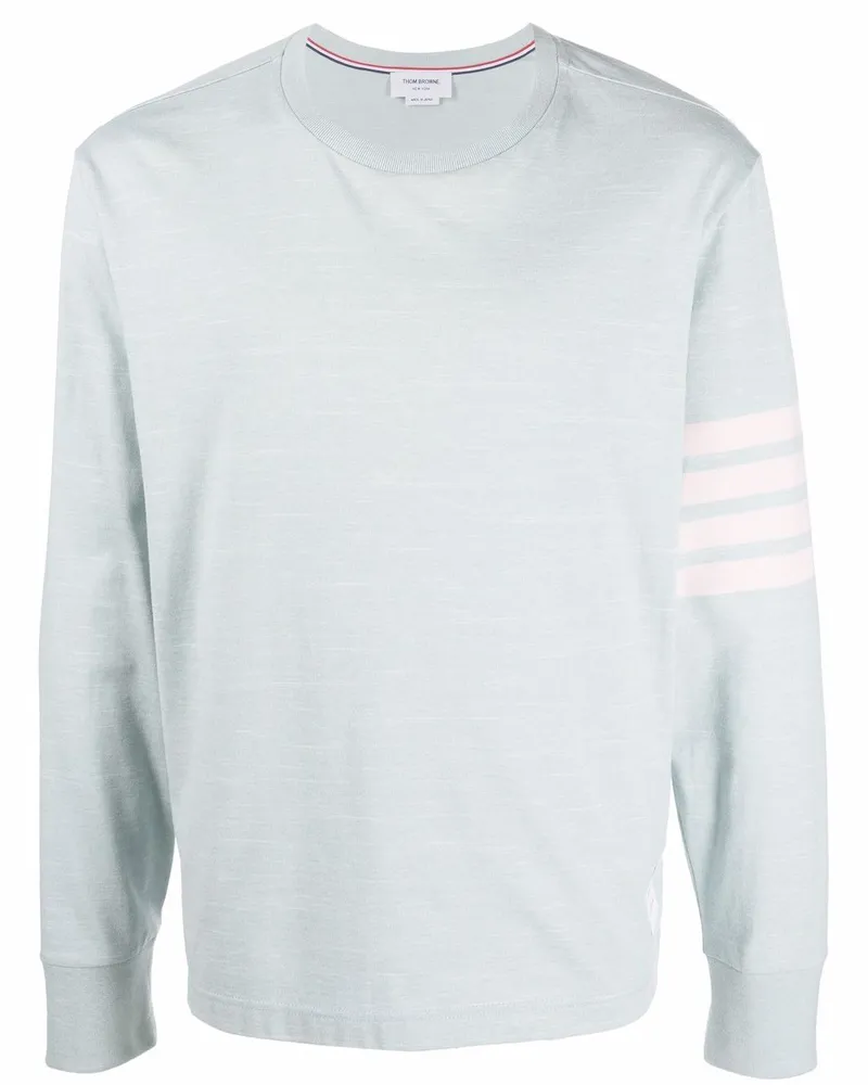 Thom Browne Rugby-Shirt mit Streifen Blau