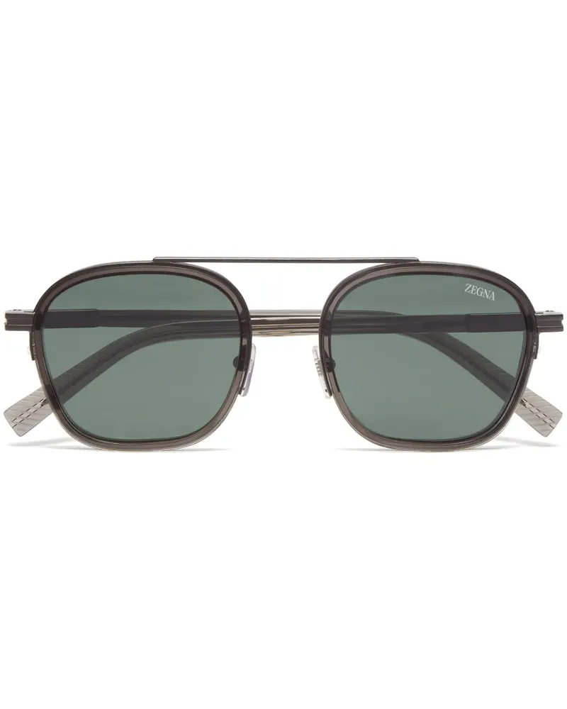 Ermenegildo Zegna Orizzonte Sonnenbrille - Silber Silber