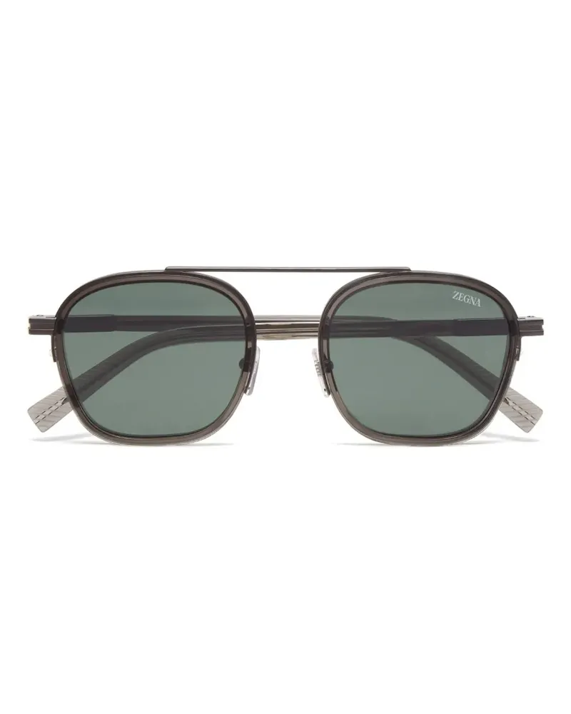 Ermenegildo Zegna Orizzonte Sonnenbrille - Silber Silber
