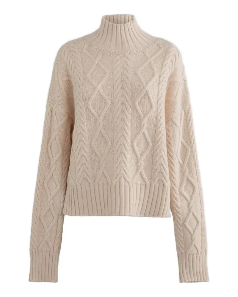 Gaëlle Bonheur cable-knit high-neck sweater - Nude Nude