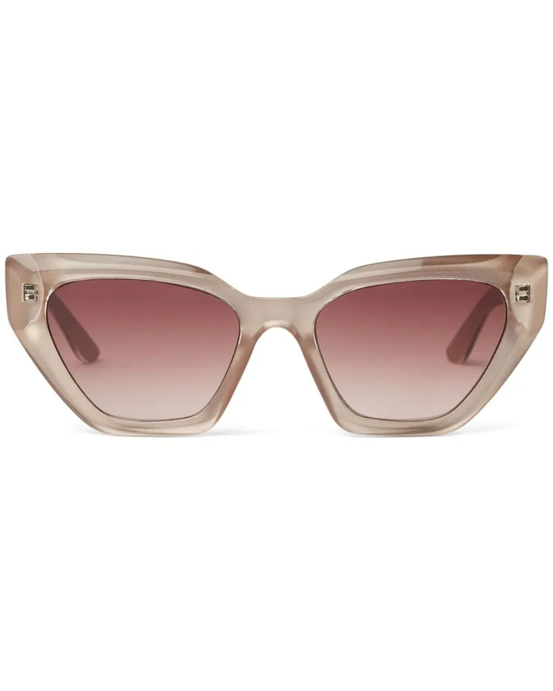 Karl Lagerfeld Semi-transparente Cat-Eye-Sonnenbrille Nude
